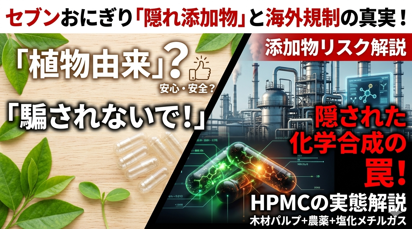 HPMCという添加物の原料と製造方法がヤバイ。海外では乳幼児禁止。
