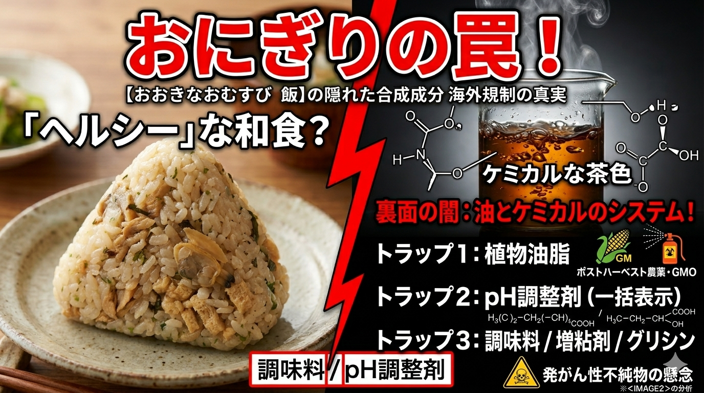 セブンが嫌がるおにぎり【添加物危険解説】あさり炊き込みご飯の成分表示の記事のアイキャッチ画像